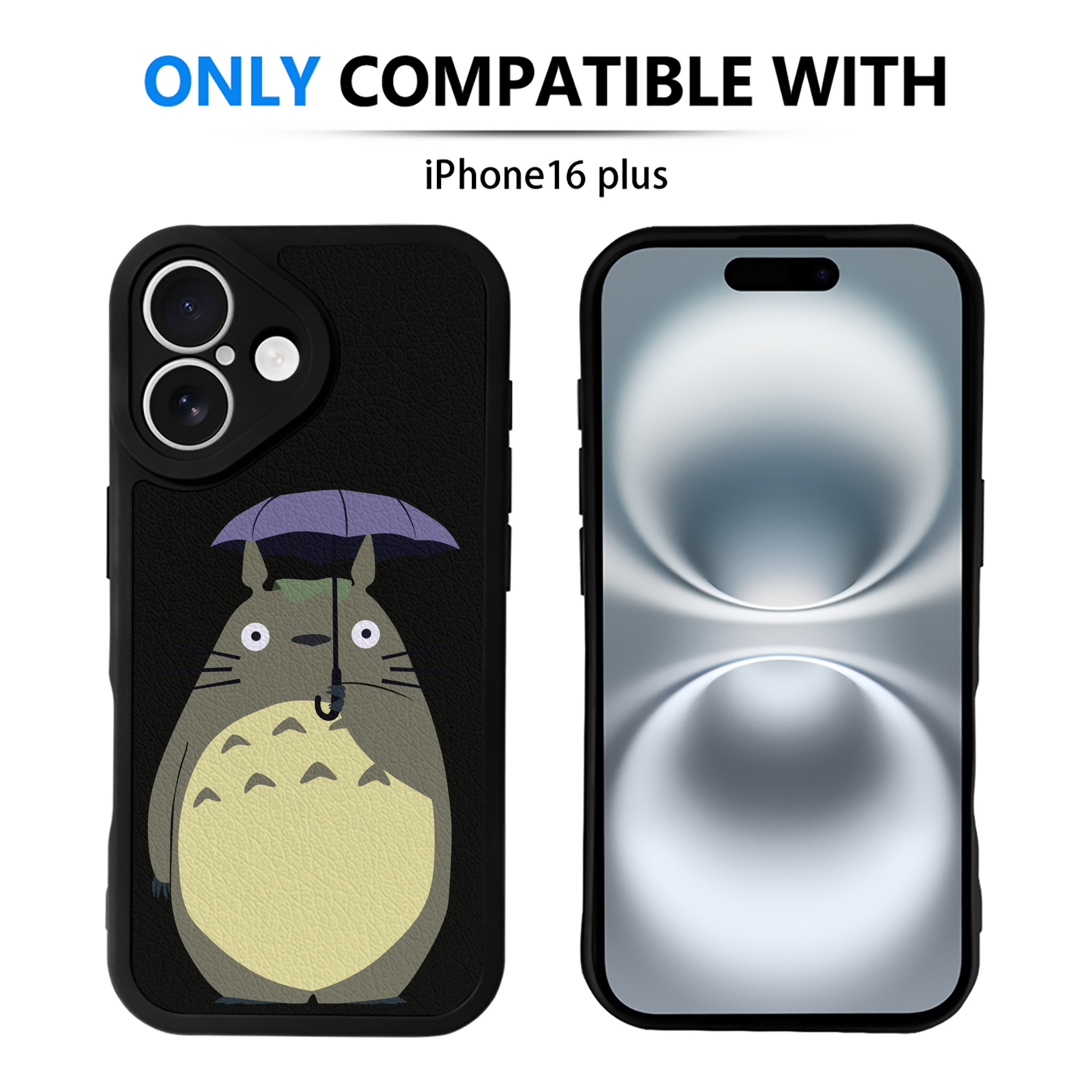 （画像用） となりのトトロ 草壁メイ 草壁サツキ My Neighbor Totoro Satsuki Kusakabe Mei Kusakabe 【iPhone 16シリーズ対応】シリコンスマホケース（レザー調） 材質：シリコン